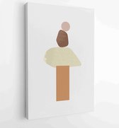 Canvas schilderij - Abstract organic shape Art design for poster, print, cover, wallpaper, Minimal and natural wall art. Vector illustration. 1 -    – 1833926551 - 50*40 Vertical