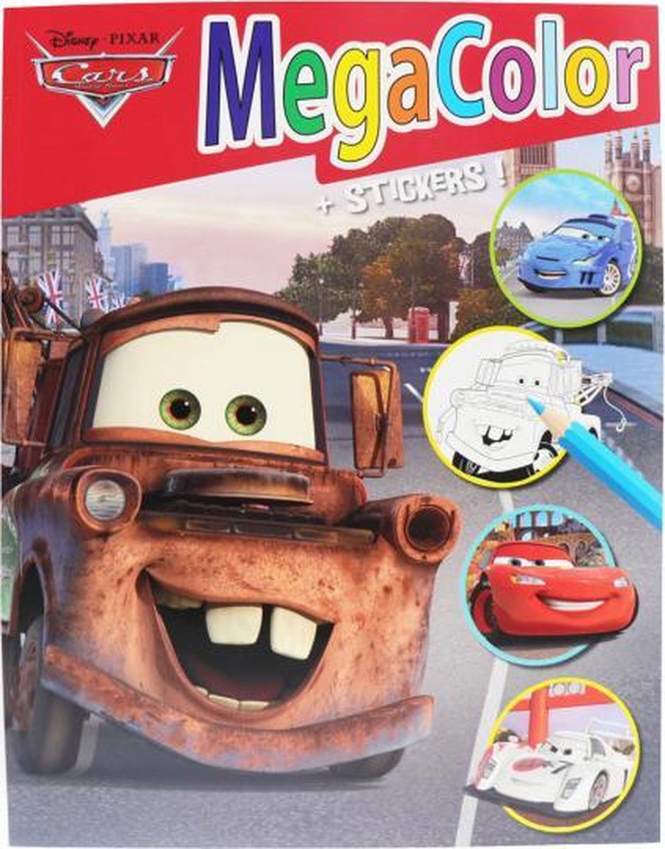 kleurboek Megacolor Cars 210 x 297 mm 128 kleurplaten