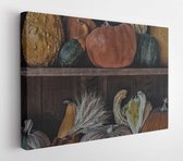 Itsallcanvas - Schilderij - Autumn Harvest For Sale At Patch. Horizontal - Multicolor - 60 X 80 Cm