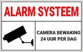 Alarm systeem met camerabeveiliging tekststicker 400 x 250 mm