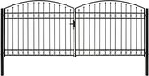 Everest Poort met gebogen bovenkant dubbel 400x175 cm staal zwart