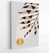 Canvas schilderij - Botanical and gold abstract wall arts vector collection. 3 -    – 1880158291 - 80*60 Vertical