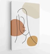Canvas schilderij - Abstract Plant Art design for prints, cover, wallpaper, Minimal and natural modern wall art. 1 -    – 1843010506 - 50*40 Vertical