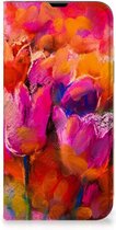 Hoesje met Tekst iPhone 13 Pro Max Smart Cover Tulips
