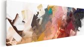 Artaza Canvas Schilderij Abstracte Kunst - Kleurrijke Olieverf - 120x40 - Groot - Foto Op Canvas - Canvas Print