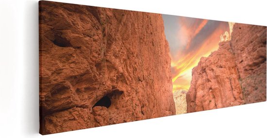 Artaza Peinture sur toile Gorges du Todgha dans l' Atlas, Maroc - 90x30 - Tableau sur toile - Impression sur toile