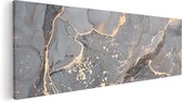 Artaza - Peinture sur toile - Art abstrait de Luxe de marbre avec de l' or - 120x40 - Groot - Photo sur toile - Impression sur toile