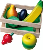 Houten krat met fruit 7-delig