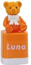 puntenslijper/gum Beer junior rubber oranje