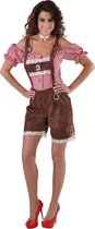 Short en cuir marron pour femme | Oktoberfest vêtements dames taille 42/44 (L)