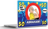 Laptop sticker - 10.1 inch - Jubileum - 50 Jaar Abraham - Verjaardag - 25x18cm - Laptopstickers - Laptop skin - Cover