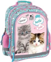 rugzak meisjes 19 liter polyester blauw/roze