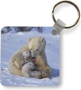 Sleutelhanger - Uitdeelcadeautjes - IJsbeer - Baby - Sneeuw - Plastic