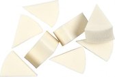 driehoekige sponsen 4 x 2,5 cm wit 8 stuks