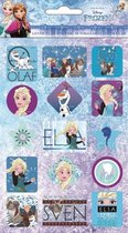 stickers Frozen meisjes vinyl blauw/paars 15 stuks