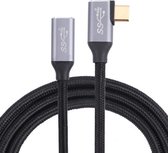 Elleboog USB-C / Type-C mannelijk naar USB-C / Type-C vrouwelijk transmissiedatakabel, kabellengte: 2m