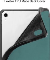 Case2go - Tablet hoes geschikt voor Apple iPad Mini 6 (2021) - 8.3 inch - Tri-Fold Book Case - Apple Pencil Houder - Donker Groen