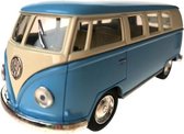 bus Volkswagen T1 1962 pull-back 1:32 staal blauw