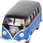 Volkswagen Classic Bus Blauw / Zwart (1962) 13 cm