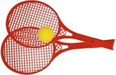 Beach Ball rackets 2 stuks en bal 54 cm rood