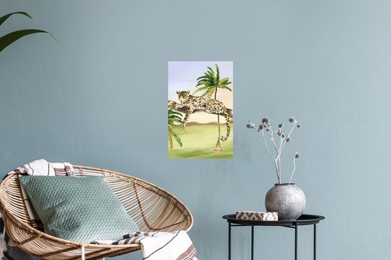 Stickers muraux - Panthère - Safari - Aquarelle - 20x30 cm - Film Adhésif