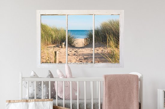 Stickers Stickers muraux - Transparent - Plage - Mer - 90x60 cm - Film adhésif