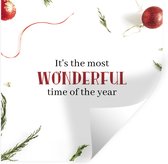 Stickers muraux - Noël - Hiver - Citation - 80x80 cm - Film adhésif