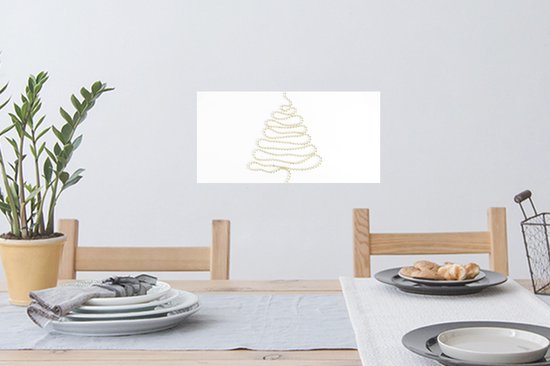 Stickers Stickers muraux - Hiver - Perles - Sapin de Noël - 40x20 cm - Feuille adhésive