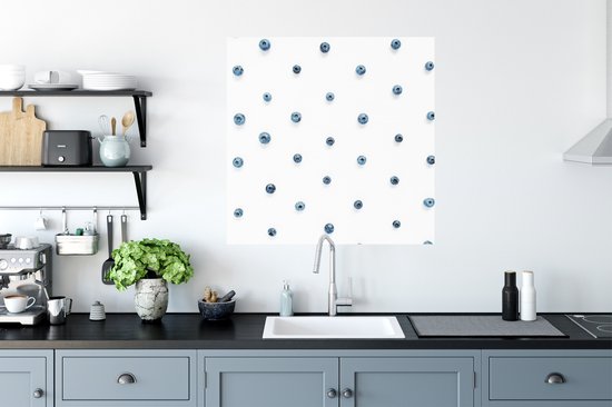 Stickers muraux - Été - Baie - Blauw - 80x80 cm - Feuille adhésive