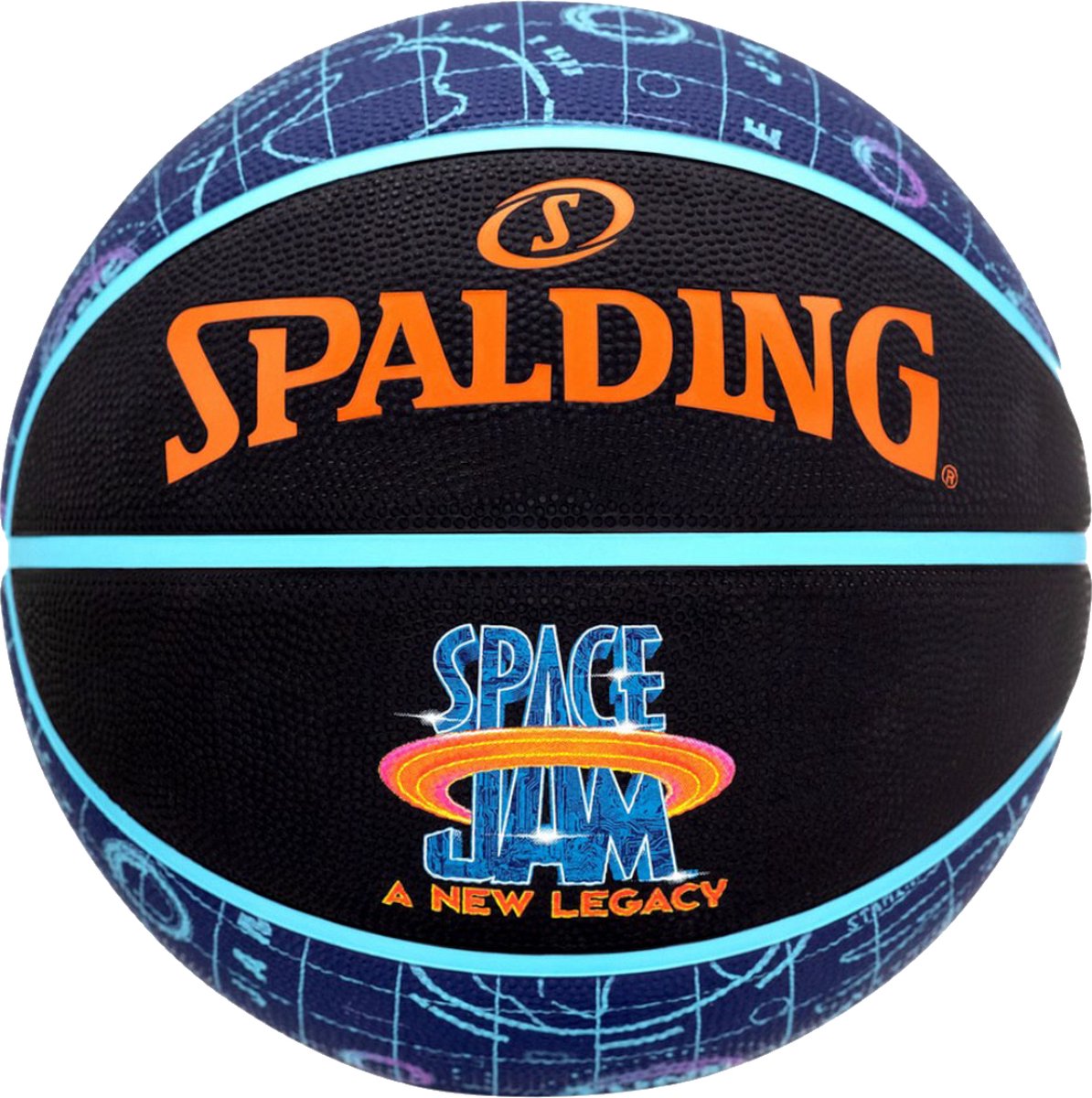 Spalding Space Jam Tune Court Ball Unisex, Zwart, basketbal, maat: 5 | bol.com