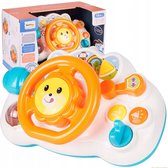 MalPlay interactief stuurwiel leeuw | Muzikaal speelgoed | Licht en muziek | Rollenspel speelgoed voor baby's en kinderen vanaf 18 maanden