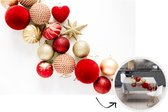 Kerst Tafelkleed - Kerstmis Decoratie - Tafellaken - Winter - Kerst - Kerstballen - 200x130 cm - Kerstmis Versiering