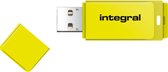 Integral 128GB USB2.0 DRIVE NEON YELLOW USB flash drive USB Type-A 2.0 Geel