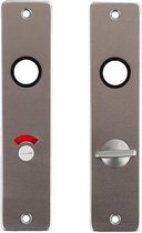 Wovar WC deurbeslag aluminium kortschild 55/8 | Per Set