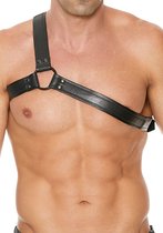 Gladiator Harness - Premium Leather - Black/Black - Maat One Size