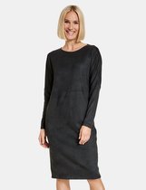 GERRY WEBER Dames Jurk met suèdelook Graphite-36