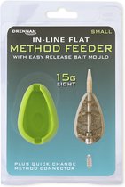 Drennan Set In-Line Flat Method Feeder+ Bait Mould - Maat : Small - 15g Light