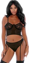 Ring Me Up Bustier Set - Black - Maat M