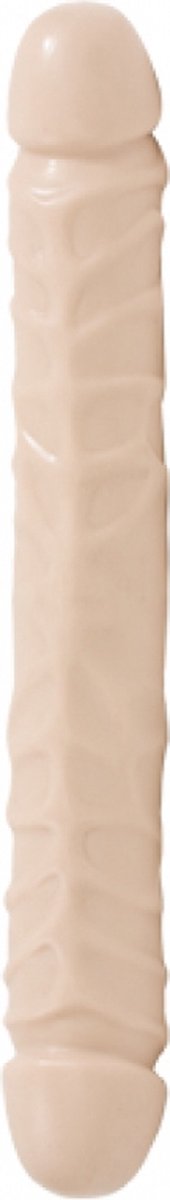 Jr. Veined Double Header - 12" - Skin - Double Dildos