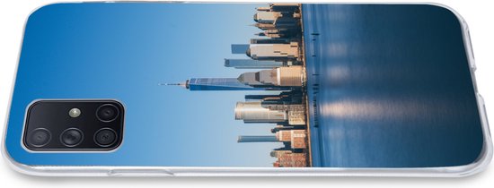 Coque Samsung Galaxy A51 - New York - Skyline - Blauw - Siliconen