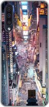 Geschikt voor Samsung Galaxy A50 hoesje - Bovenaanzicht van Times Square in New York - Siliconen Telefoonhoesje