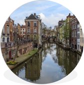 WallCircle - Wall Circle - Wall Circle Indoor - Architecture - Utrecht - Canal - 90x90 cm - Décoration murale - Peintures Ronds