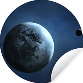 WallCircle - Muurstickers - Behangcirkel - Een illustratie van een planeet - 80x80 cm - Muurcirkel - Zelfklevend - Ronde Behangsticker
