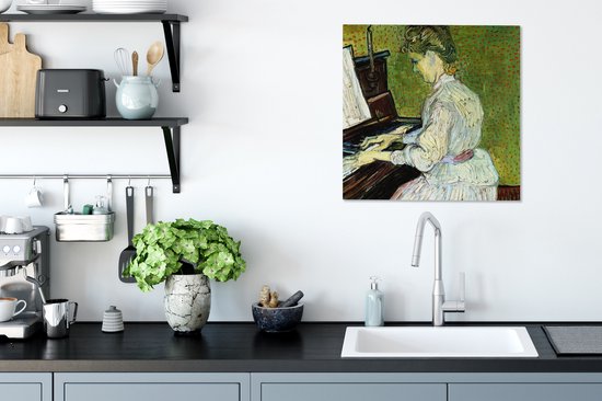 Tableau sur toile Marguerite Gachet au piano - Vincent van Gogh - 50x50 cm - Décoration murale