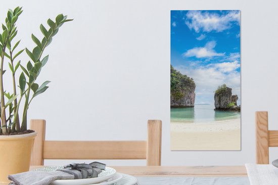 Canvas schilderij 20x40 cm - Wanddecoratie Bergen op Ko Hong - Muurdecoratie woonkamer - Slaapkamer decoratie - Kamer accessoires - Schilderijen op canvas