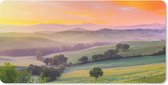 Bol.com Bureauonderlegger - Toscane - Landschap - Kleurrijk - 60x30 - Muismat aanbieding