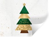 Muurstickers - Sticker Folie - Kerstmis - Kerstboom - Quotes - Spreuken - Merry Christmas - 160x120 cm - Plakfolie - Muurstickers Kinderkamer - Zelfklevend Behang XXL - Zelfklevend behangpapier - Stickerfolie