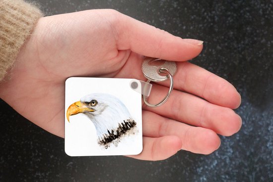 Porte-clés - Aigle - Vogel - Aquarelle - Plastique