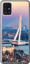 Geschikt voor Samsung Galaxy A52 5G hoesje - Rotterdam - Skyline - Zonsondergang - Siliconen Telefoonhoesje