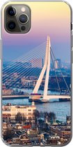 Geschikt voor iPhone 13 Pro Max hoesje - Rotterdam - Skyline - Zonsondergang - Siliconen Telefoonhoesje